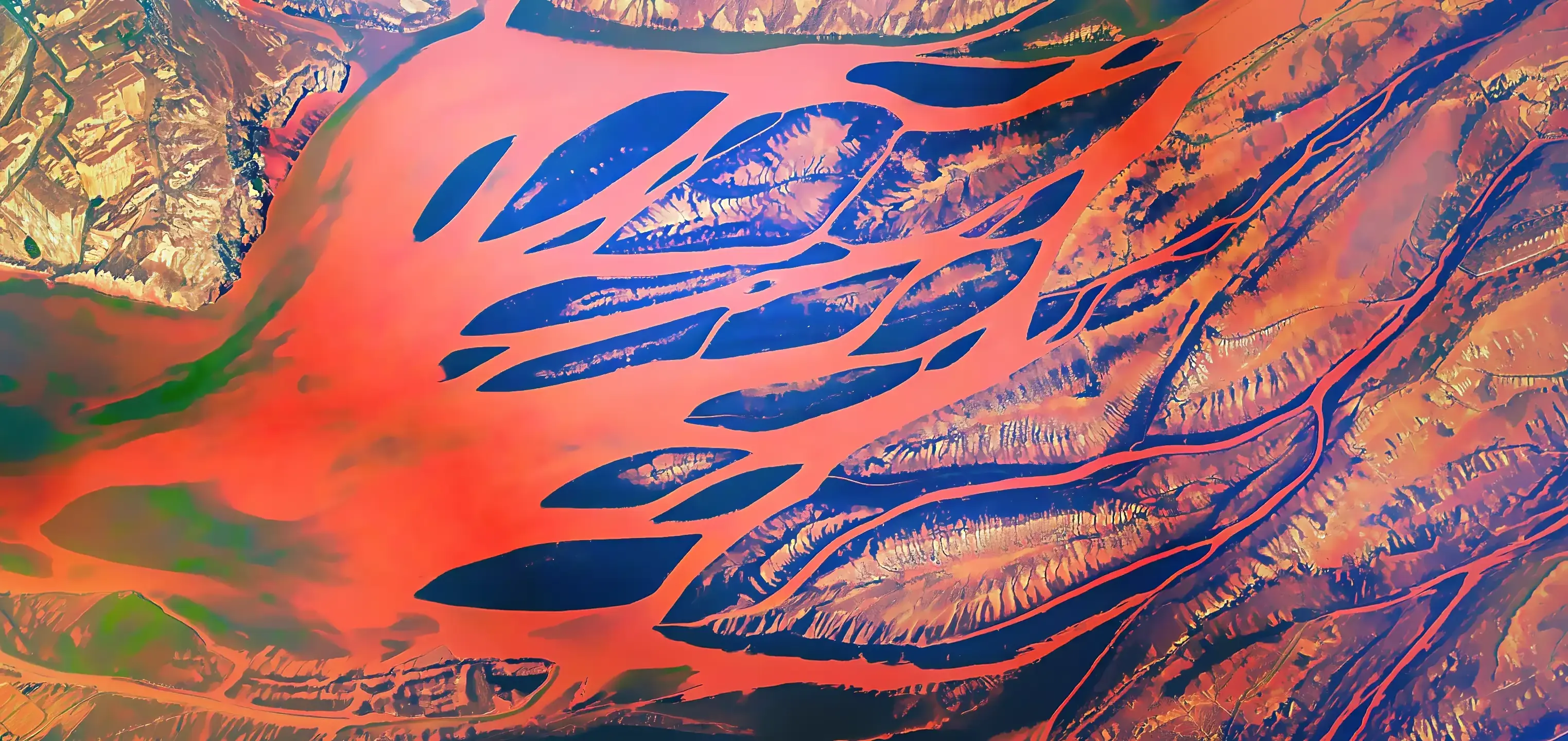 Background écoulement fleuve Betsiboka